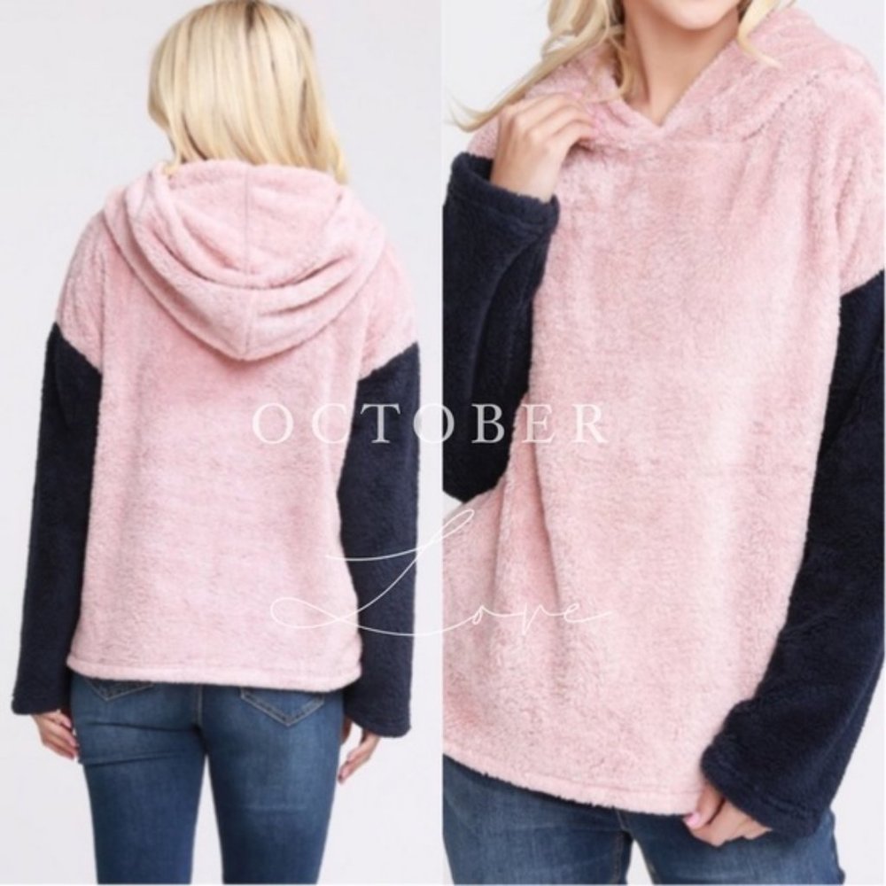 New PLUS Soft and Warm Hoodies in Pink/Blue - Picture 3 of 5